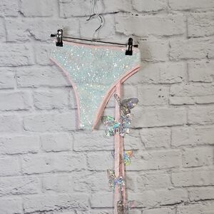 Glittery Butterfly Women's Festival Bottoms